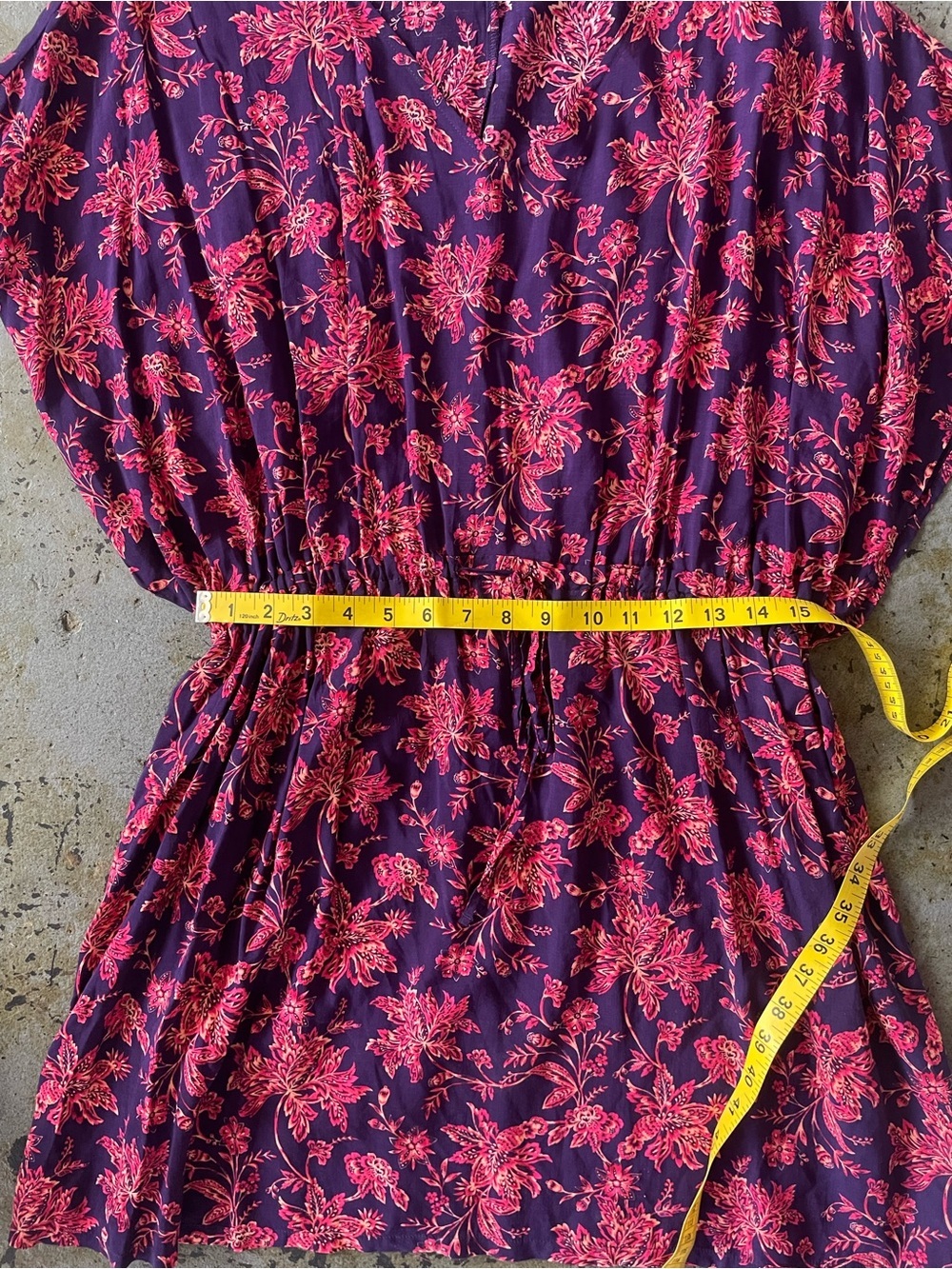 Land’s End Flutter Sleeve Swim Cover-Up Dress in Vibrant Floral Print Size XS-S - Picture 4 of 7
